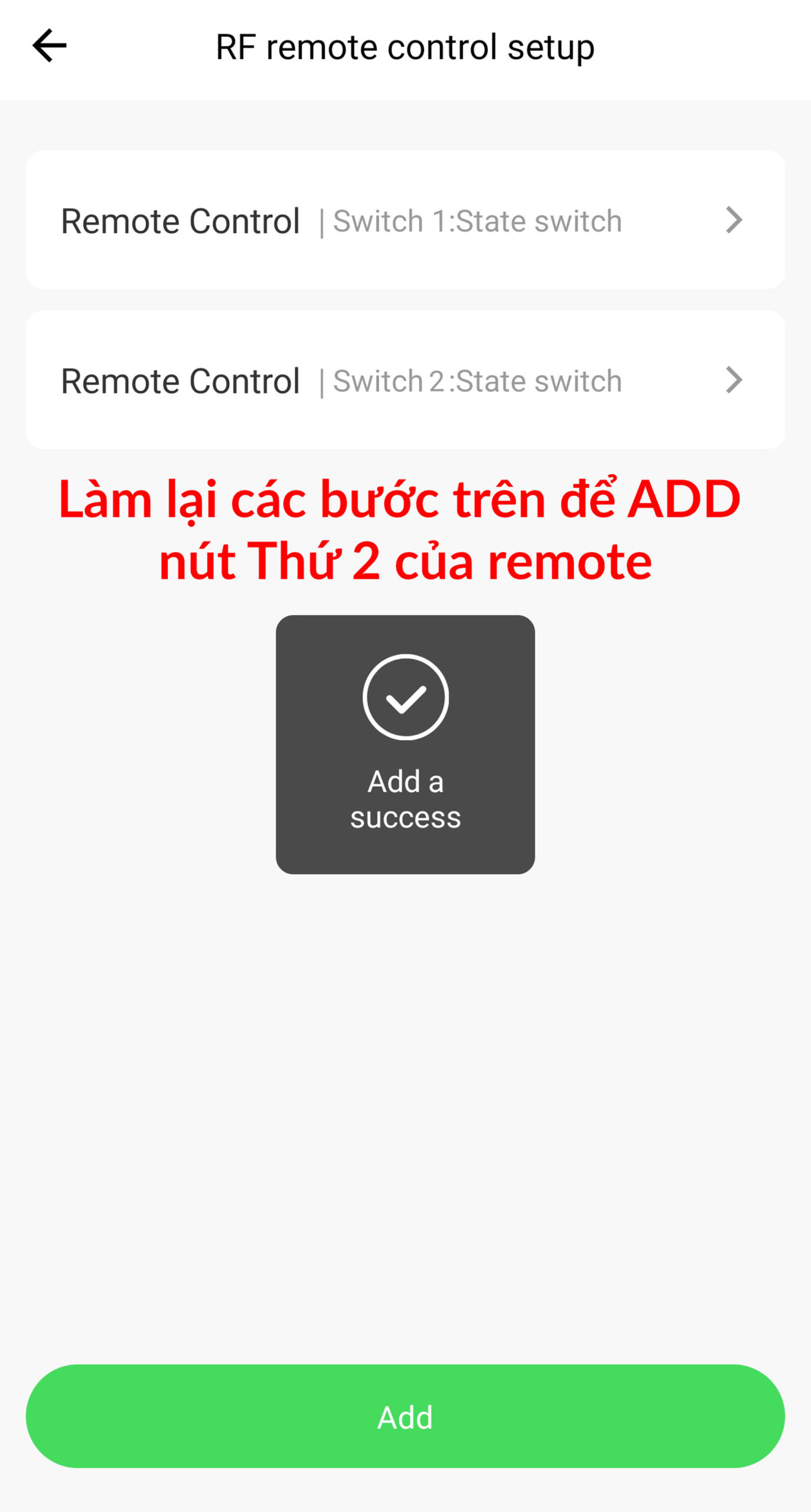 Hướng dẫn thêm remote cho bộ điều khiển Wifi 2 kênh Tuya 7-32V