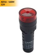 Đèn báo có còi AD16-16SM màu đỏ 12V